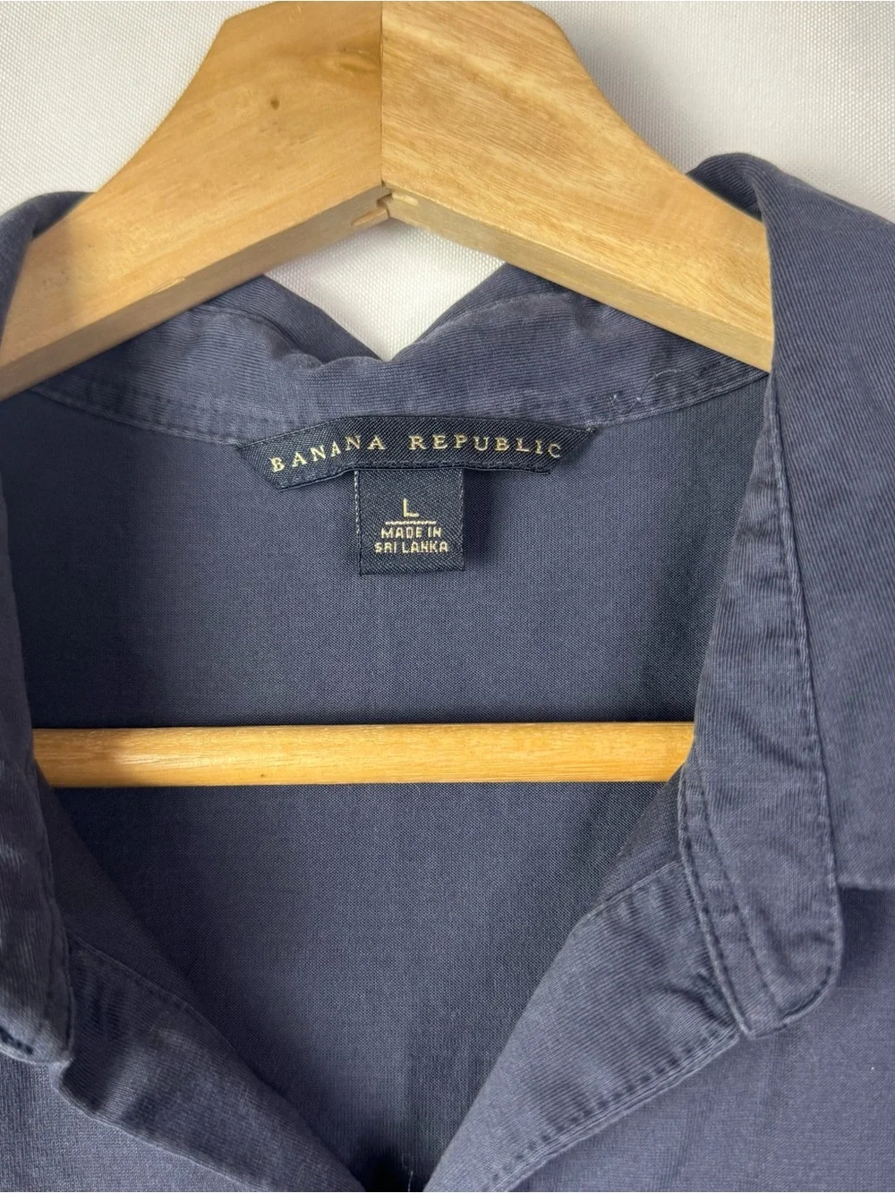 Banana Republic Navy‎ Blue Cotton Short Sleeve Polo L